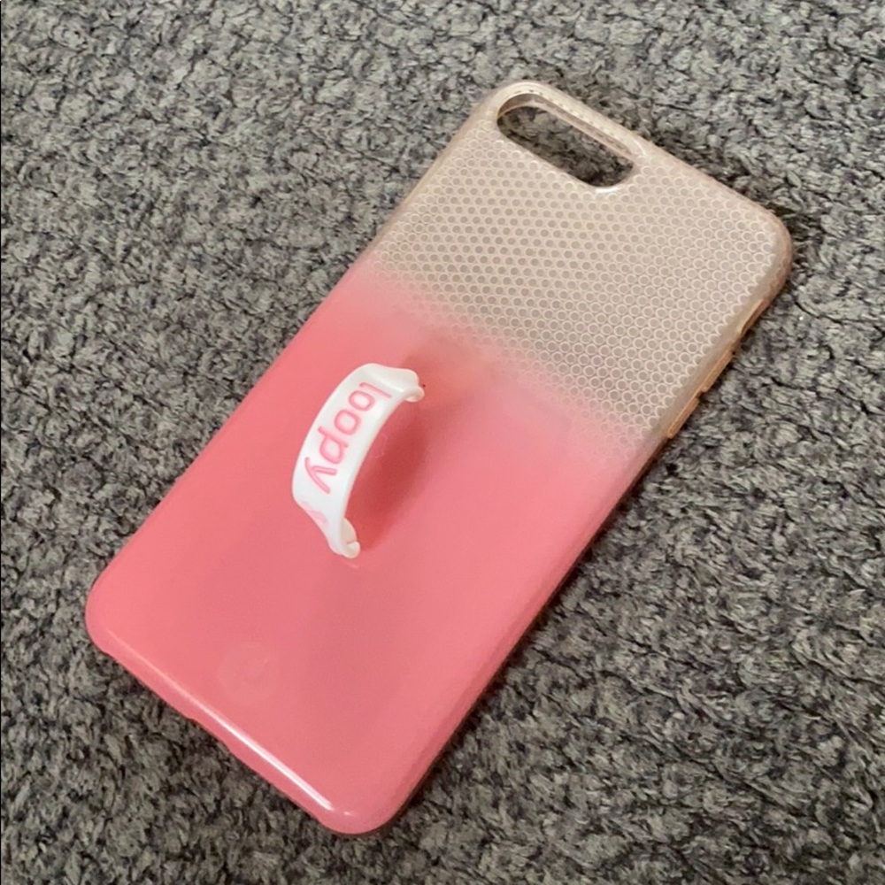 Loopy iPhone 7 PLUS Breast Cancer Ombré Case